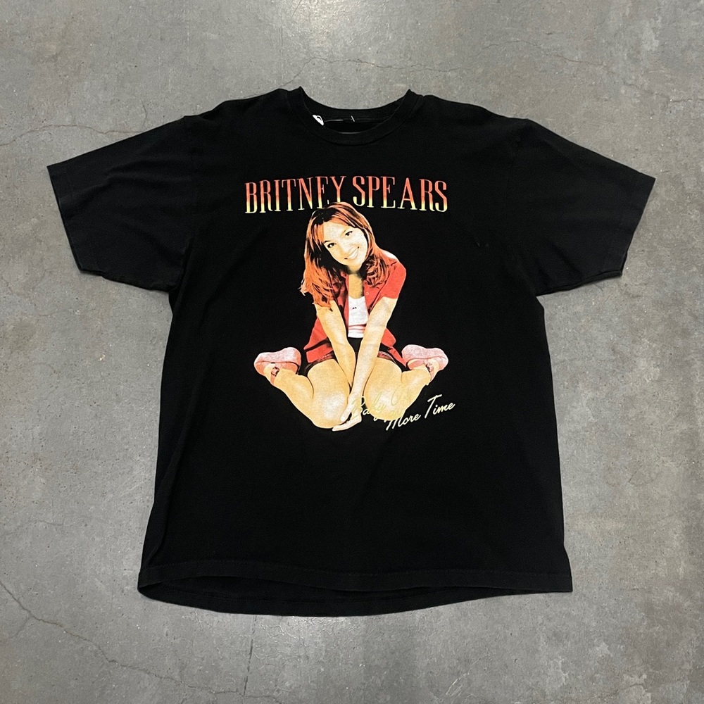 Y2K Style Britney Spears Music Graphic T-Shirt Unisex Size Large 20.5x30” Black